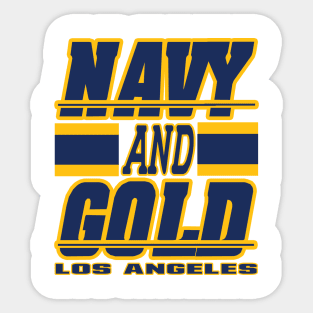 Los Angeles LYFE Navy and Gold LA True Football Colors! Sticker